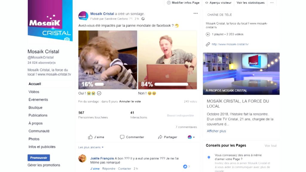 Avez-vous été impactés par la panne mondiale de Facebook ?