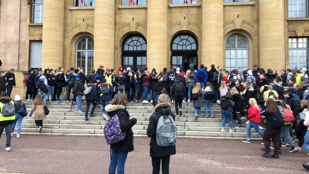 Manifestation des lycéens à Sarreguemines