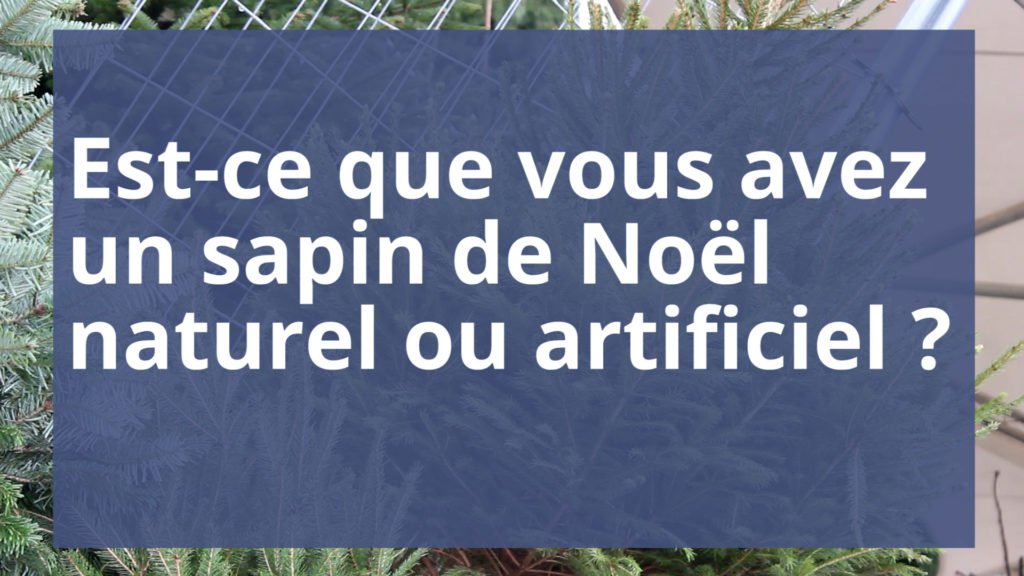 Est-ce que vous avez un sapin de Noël naturel ou artificiel ?