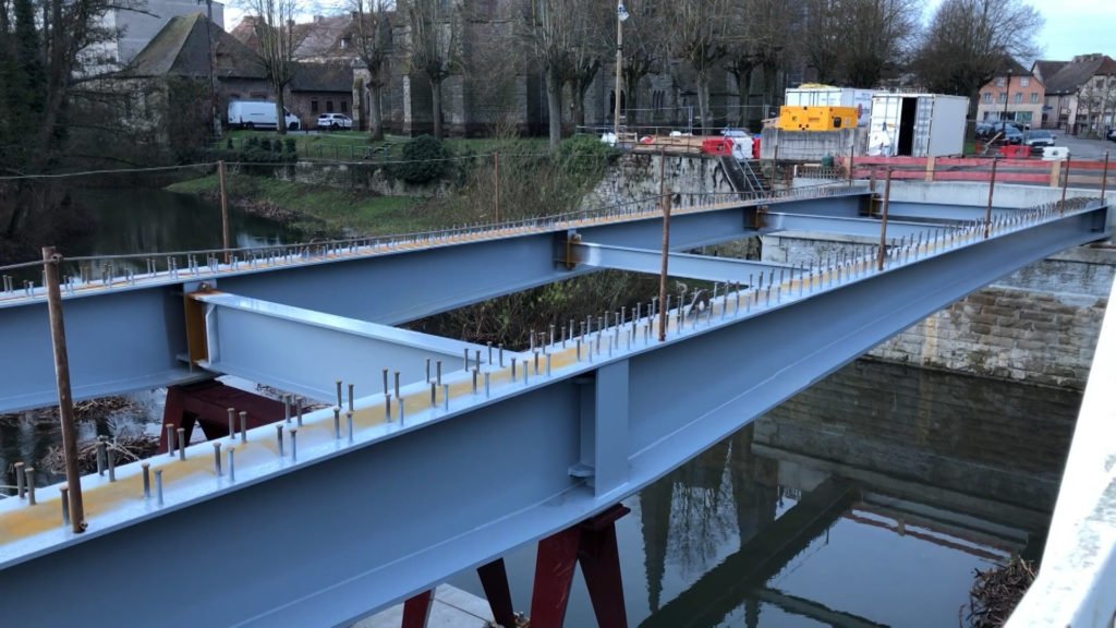 Avancement des travaux du pont de Sarralbe