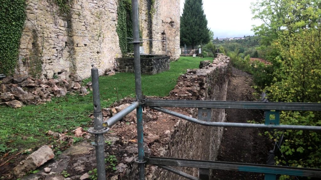 Le château de Frauenberg en travaux