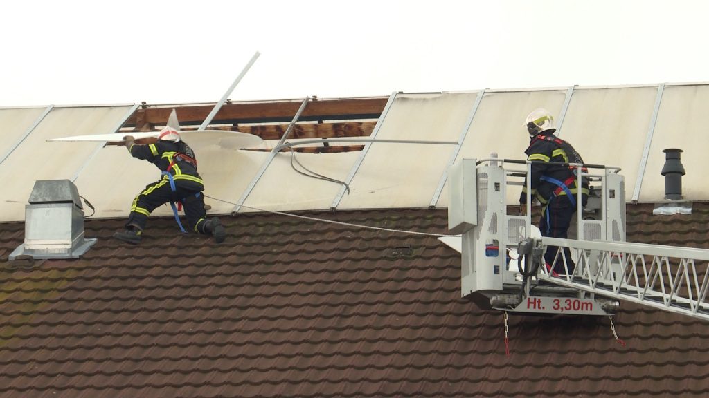 Toiture arrachée par la tempête