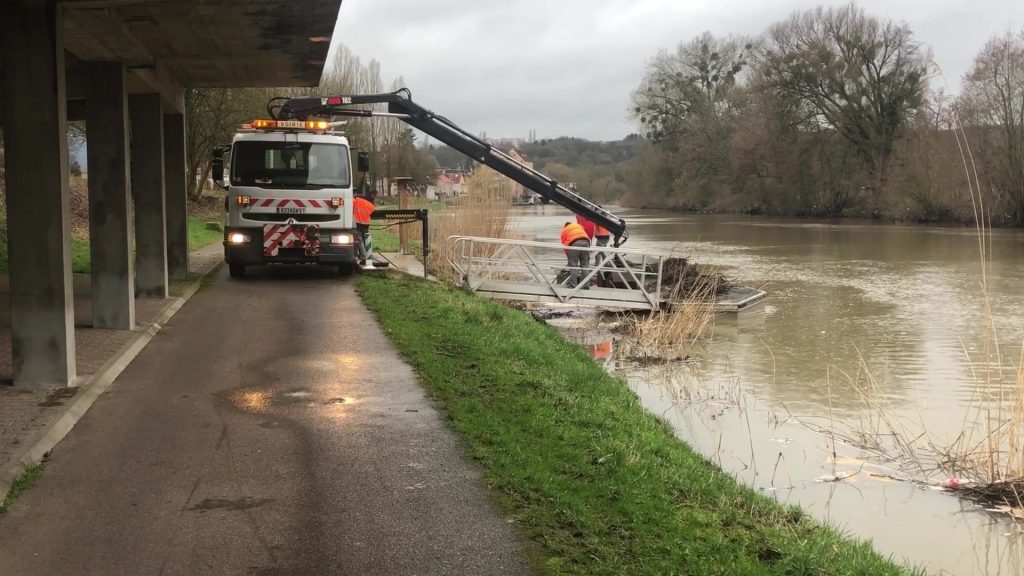 Nettoyage des berges de la Sarre