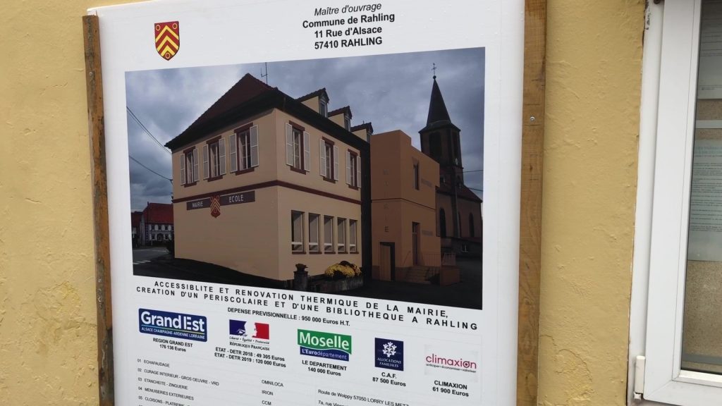 La mairie de Rahling en travaux