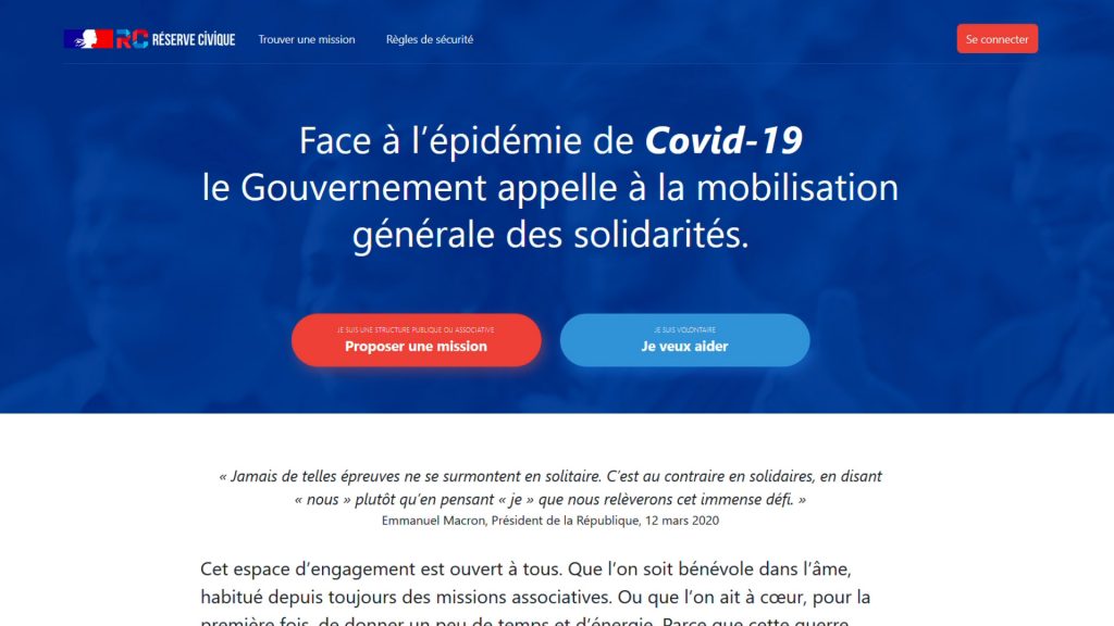 Réserve civique covid 19