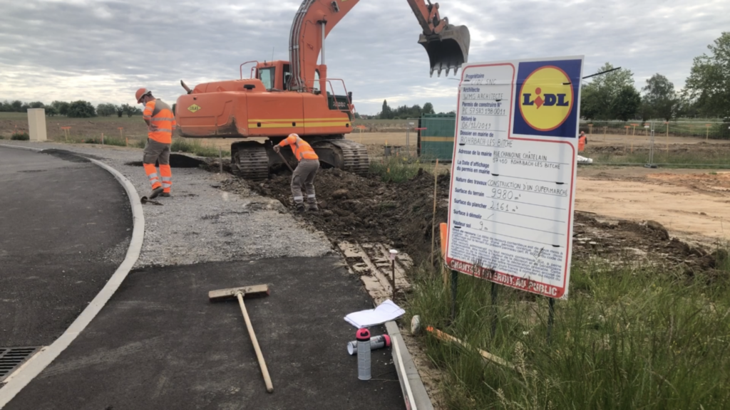 Début des travaux du Lidl de Rohrbach