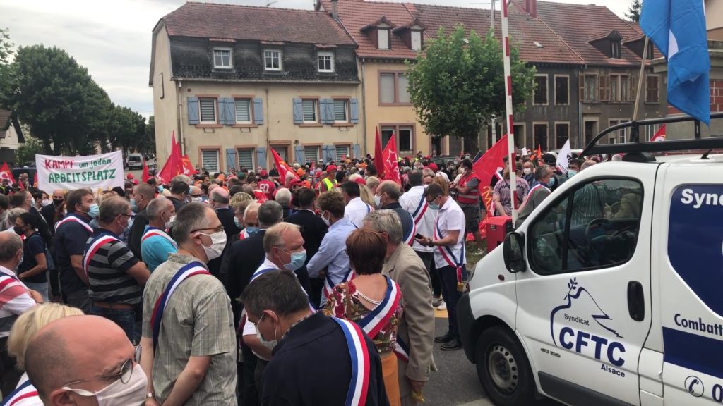 Manifestation à Sarreguemines