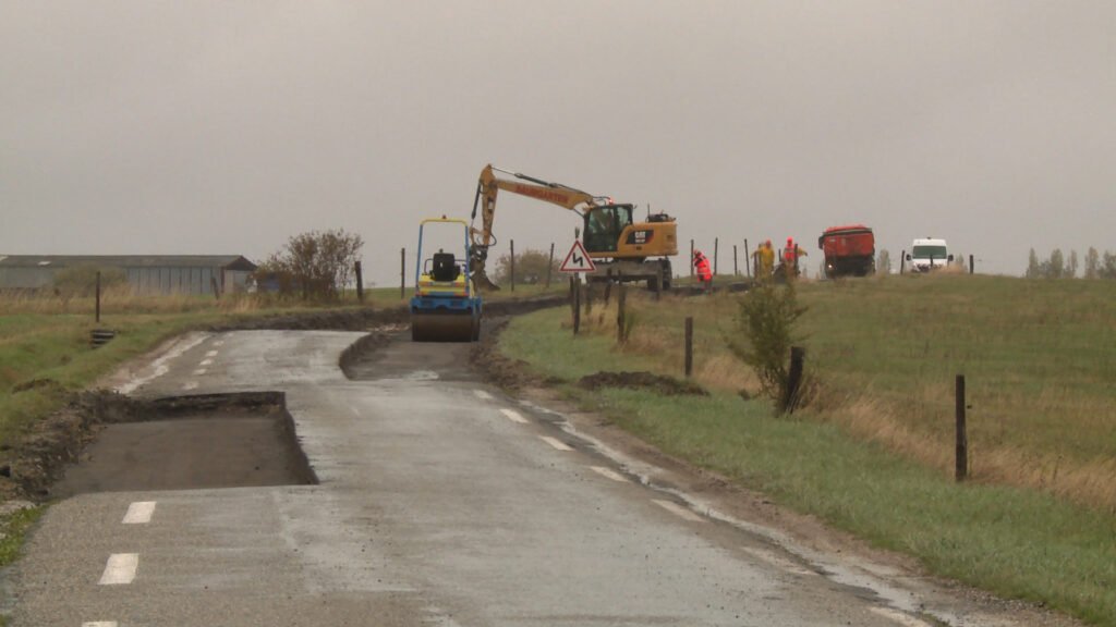 La route entre Oermingen et Kalhausen partiellement refaite