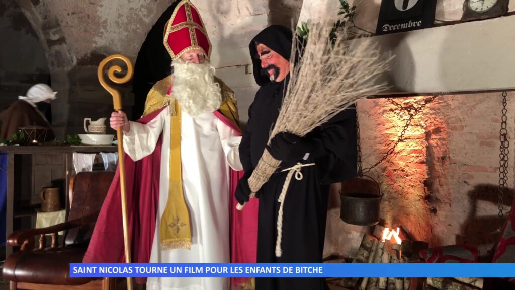 St Nicolas tourne un film pour les enfants de Bitche
