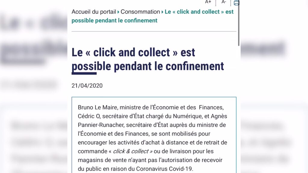 Le « click and collect »