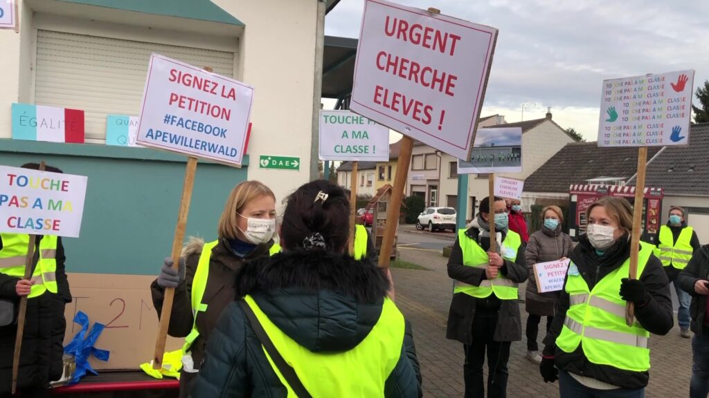 Fermeture de classe : manifestation à Willerwald