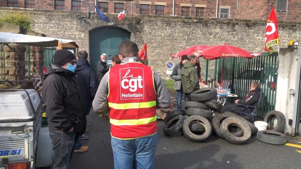 Mouvement de contestation de la CGT Pénitentiaire à Sarreguemines