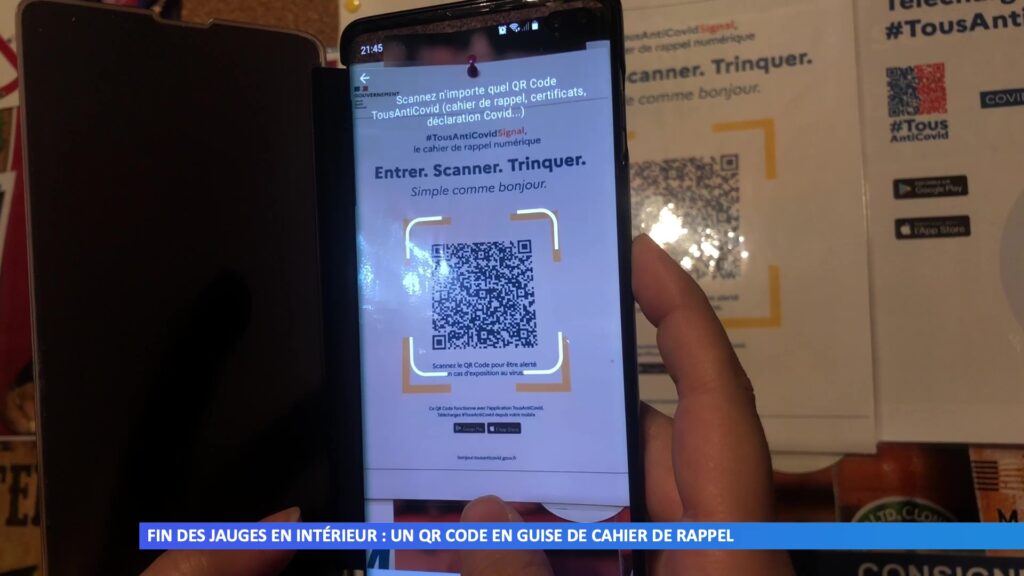 Fin des jauges : un QR Code en guise de cahier de rappel