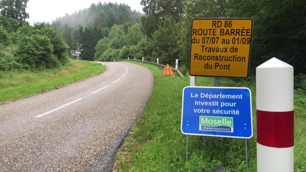 Fermeture de la RD 86 entre Liederschiedt et Roppeviller