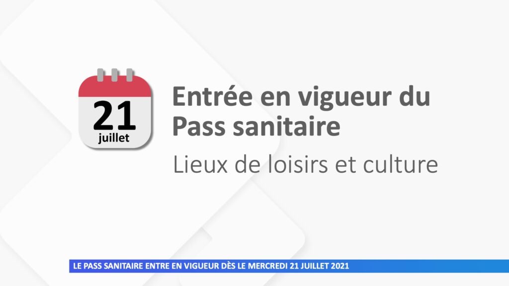 Le pass sanitaire entre en vigueur dès le 21 juillet et sera étendu progressivement