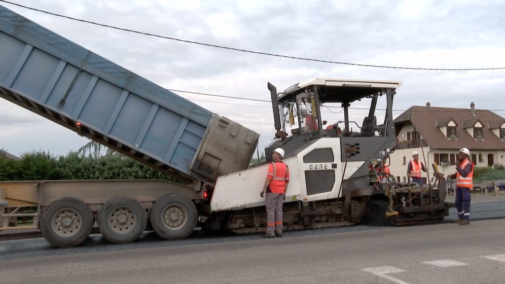 Un nouvel enrobé rue de Nancy à Woustviller