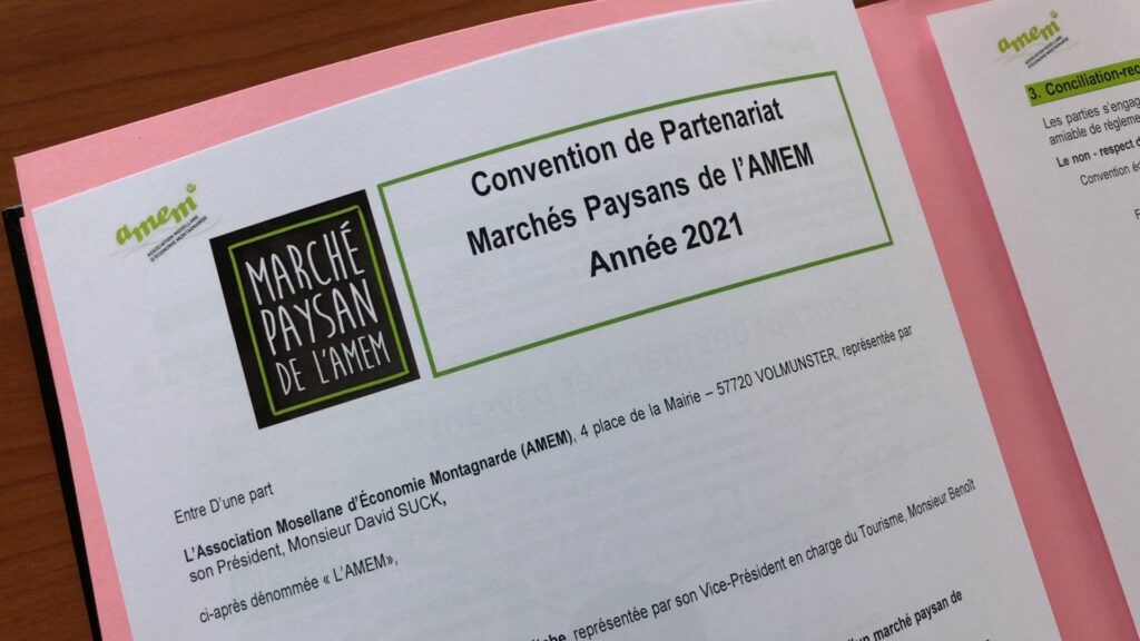 Marché paysan à Meisenthal : une convention de partenariat entre l’AMEM et la CCPB
