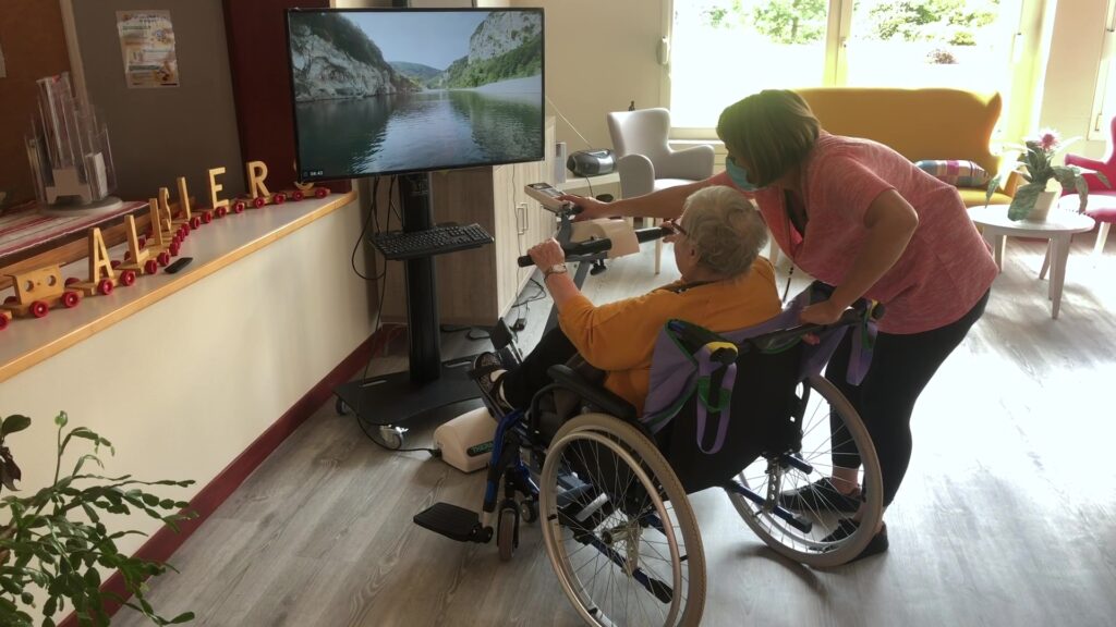 Un vélo connecté à l’ehpad de Rouhling