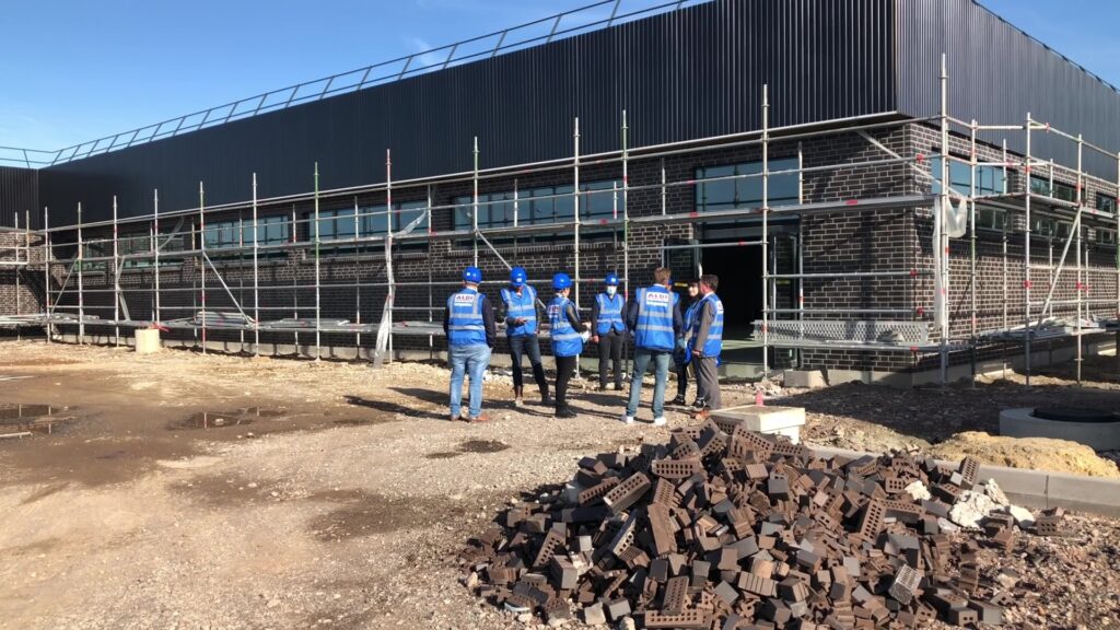 Visite du chantier du nouvel Aldi