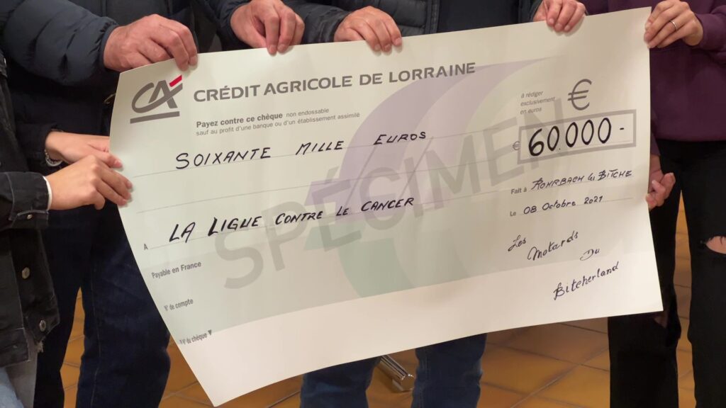 60 000 € pour la ligue contre le cancer