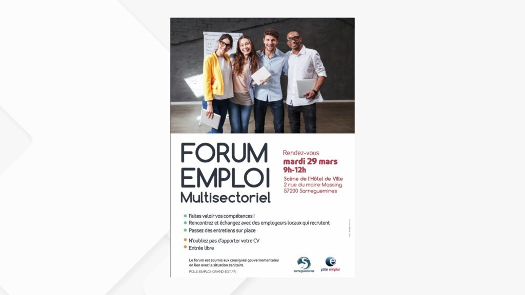 Forum emploi multisectoriel à Sarreguemines le 29 mars