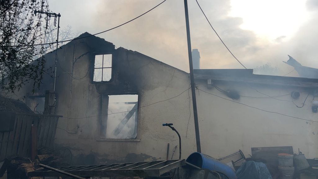 Une maison détruite par le feu à Folpersviller