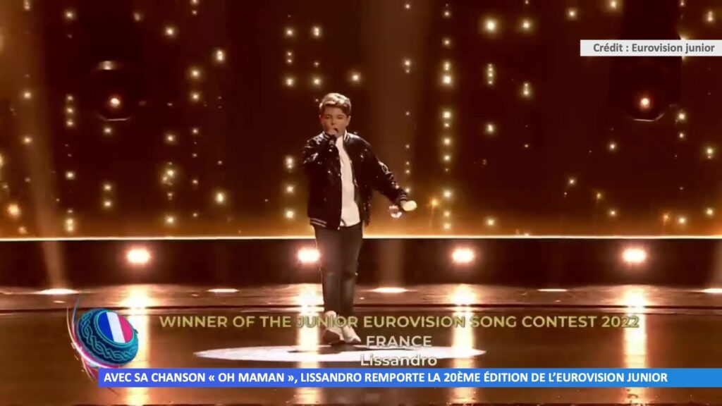 Avec sa chanson « Oh Maman », Lissandro remporte la 20ème édition de l’Eurovision Junior