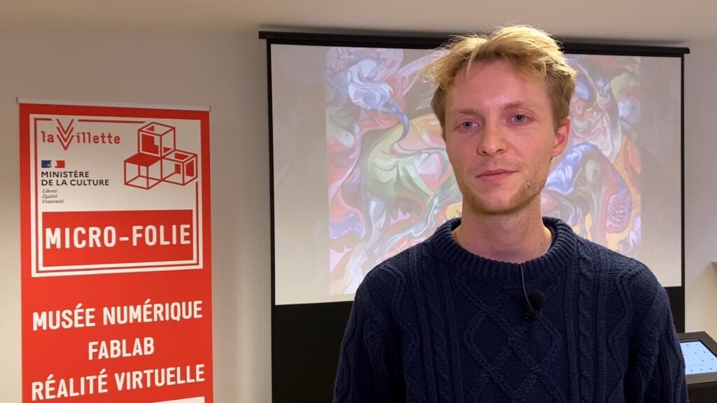 Julien Chevalier en visite à la Micro-folie de Bitche