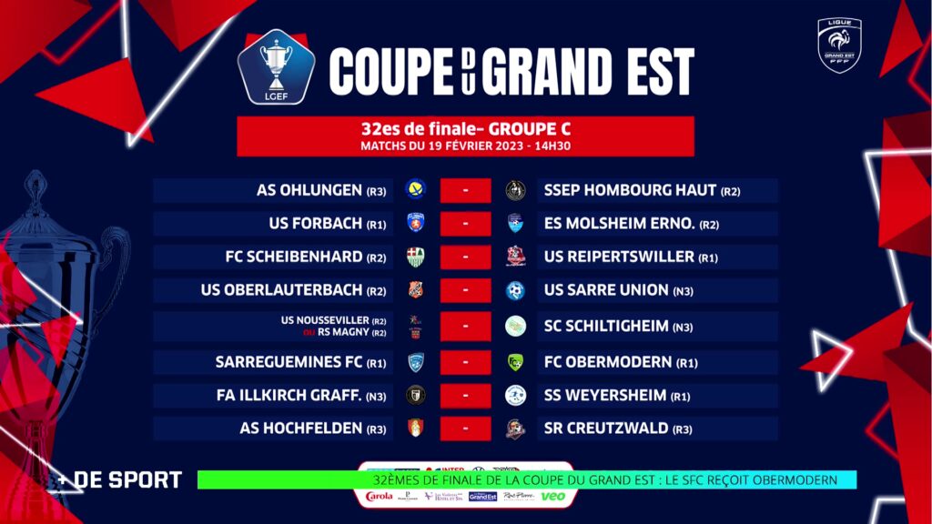 32es de finale de la Coupe du Grand Est : le SFC reçoit Obermodern