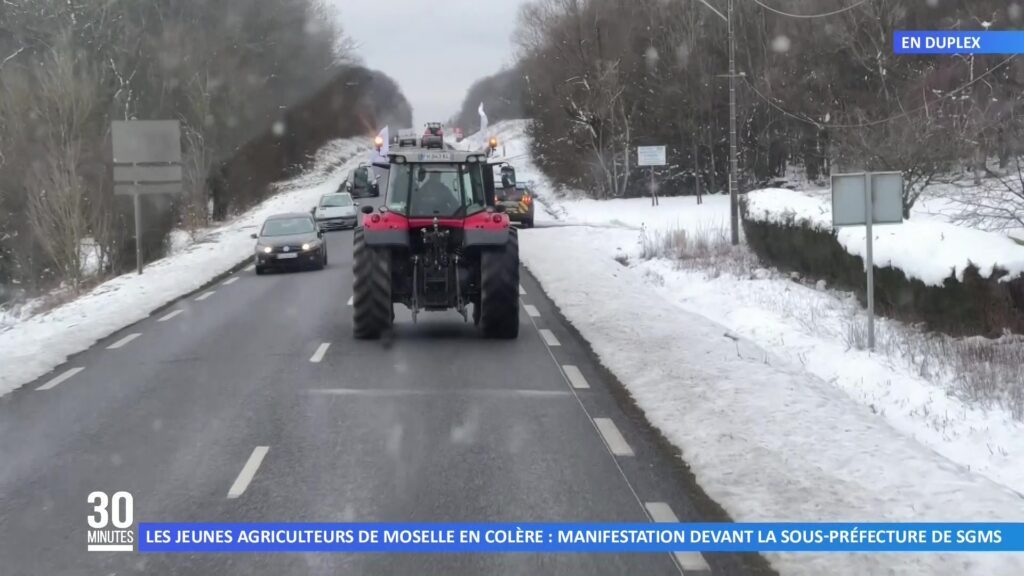 Les jeunes agriculteurs de Moselle en colère : manifestation devant la Sous-Préfecture