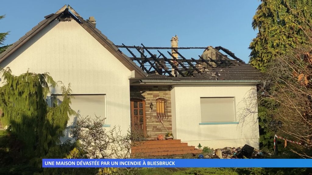 Une maison dévastée par un incendie à Bliesbruck