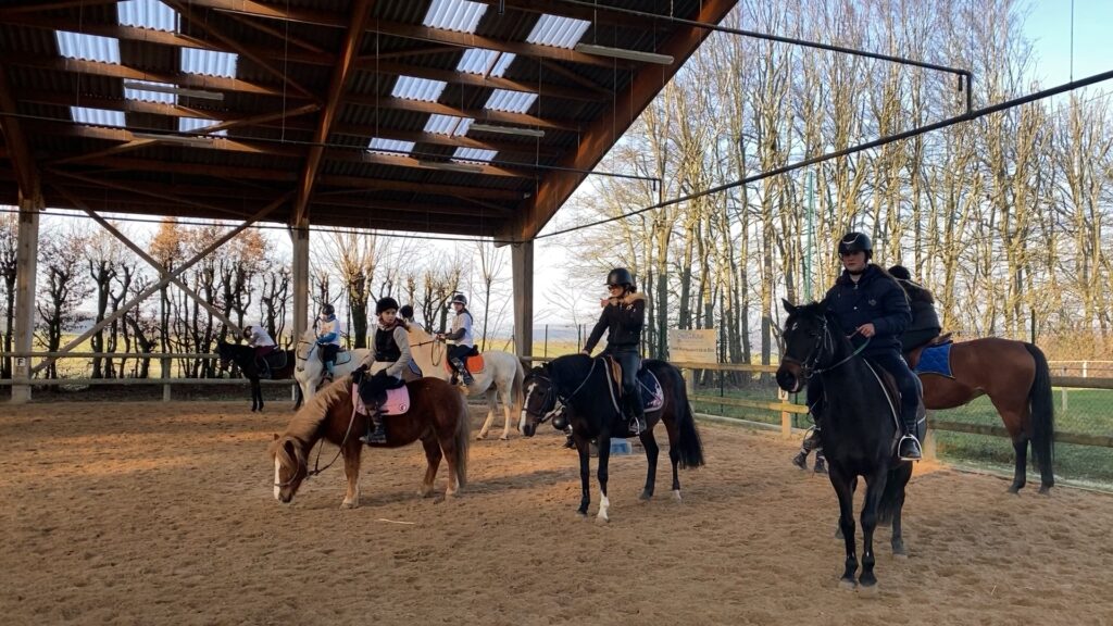 Des collégiens en compétition d’équitation