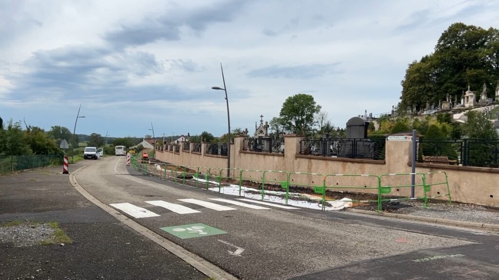 À Sarralbe, des travaux de surface sont en cours sur la traversée d’Eich