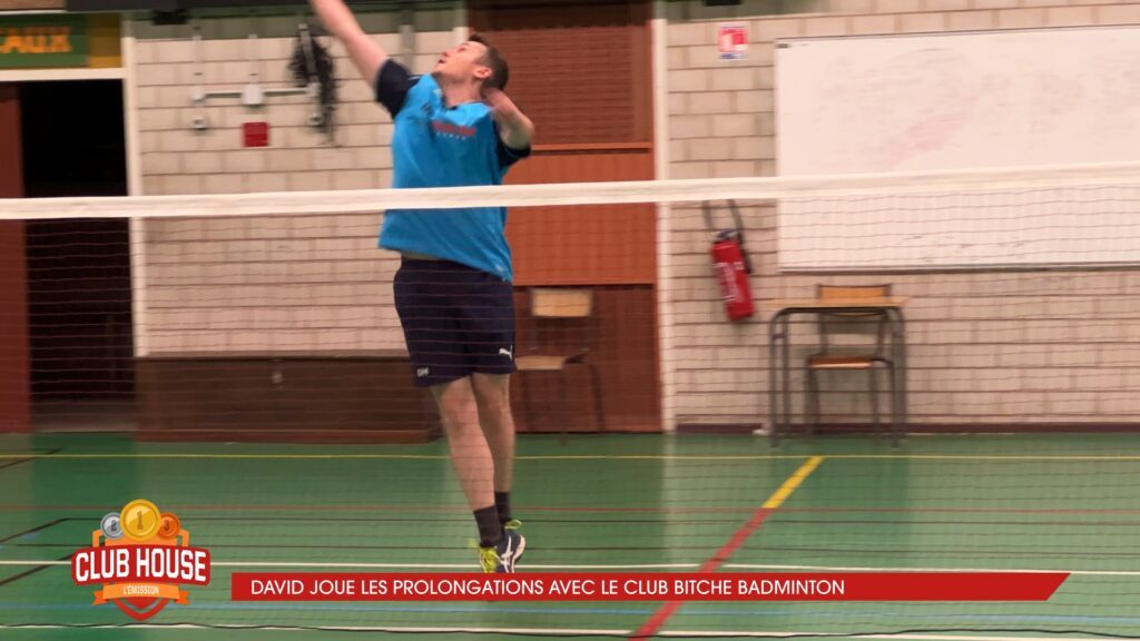 David joue les prolongations avec le club Bitche Badminton
