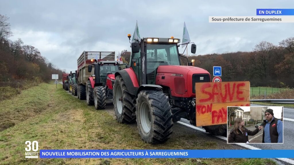 Nouvelle mobilisation des agriculteurs à Sarreguemines