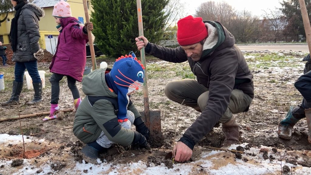 Une nouvelle haie au Val-de-Guéblange plantée par les élèves