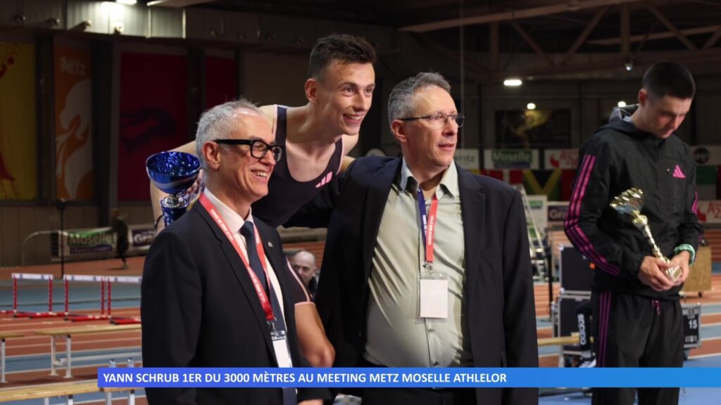 Yann Schrub 1er du 3000 mètres au meeting Metz Moselle Athlélor