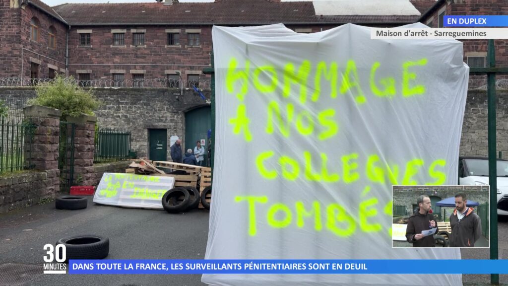 Dans toute la France, les surveillants pénitentiaires sont en deuil