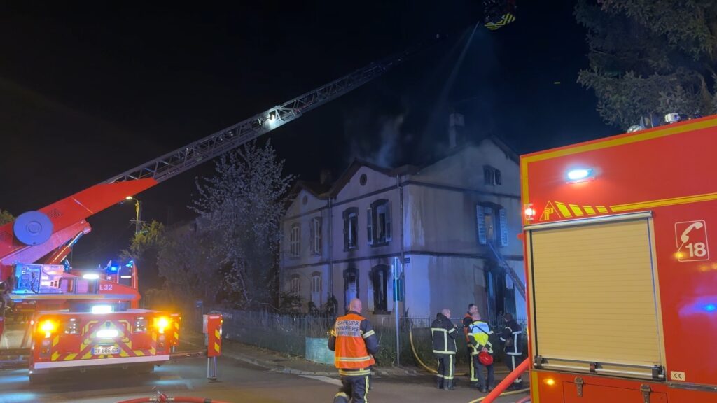 Incendie rue du Colonel Cazal à Sarreguemines