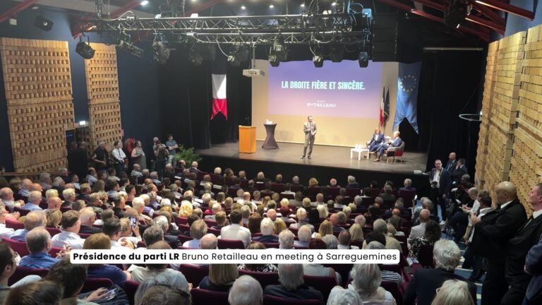 Le ministre de l’Intérieur Bruno Retailleau en campagne pour prendre la tête du parti LR