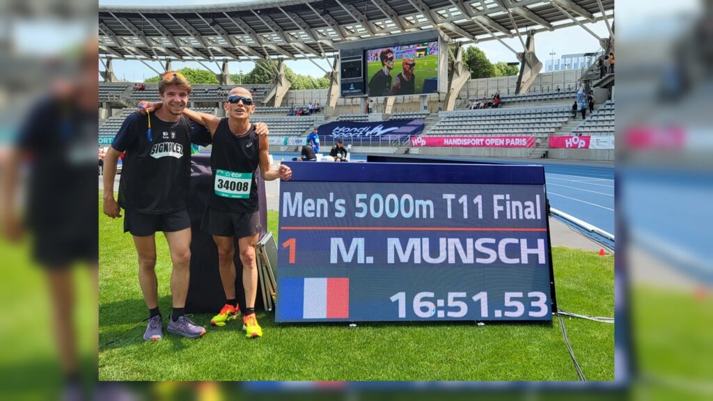 Le coureur handisport Michel Munsch, 1er européen