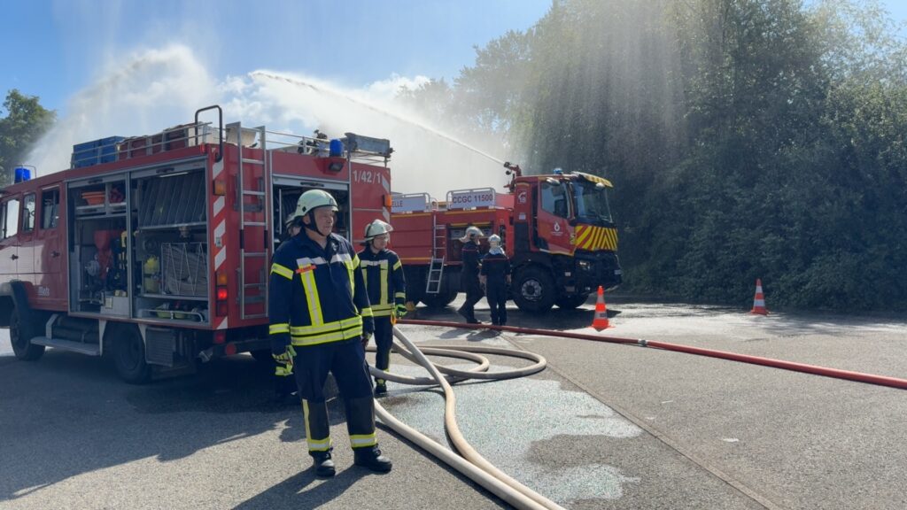 Coopération transfrontalière : exercice commun pour des sapeurs-pompiers français et allemands