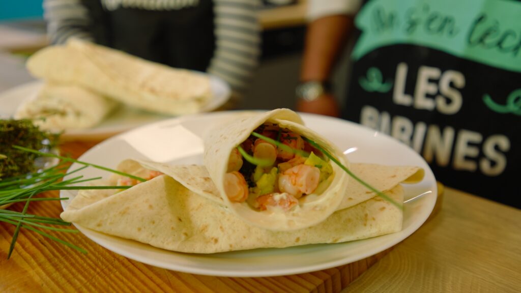 Enfilez vos tabliers ! : Wraps aux crevettes et à l’avocat
