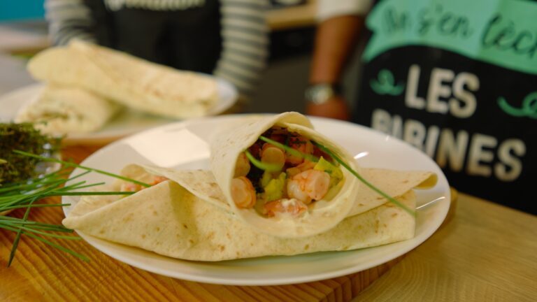 Enfilez vos tabliers ! : Wraps aux crevettes et à l’avocat